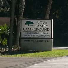 Nova Campground in Port Orange Florida Sign