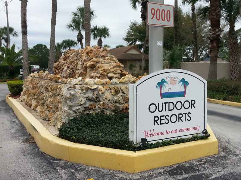 Outdoor Resorts at Orlando in Clermont Florida Sign