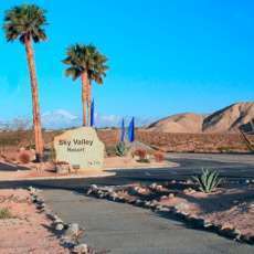 Sky Valley Resort in Desert Hot Springs California Sign
