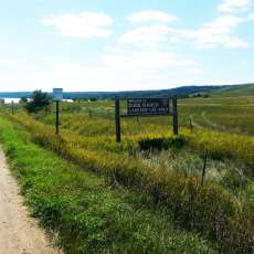 Dude Ranch Primitive Campground near Oacoma South Dakota Sign
