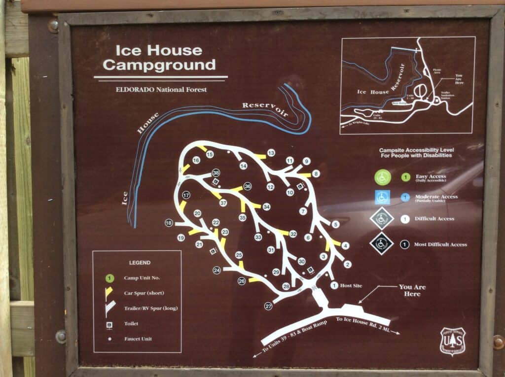 Map of Ice House Campground