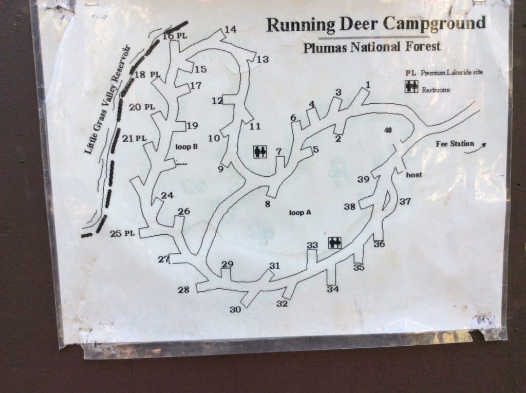Map of Running Deer Campground